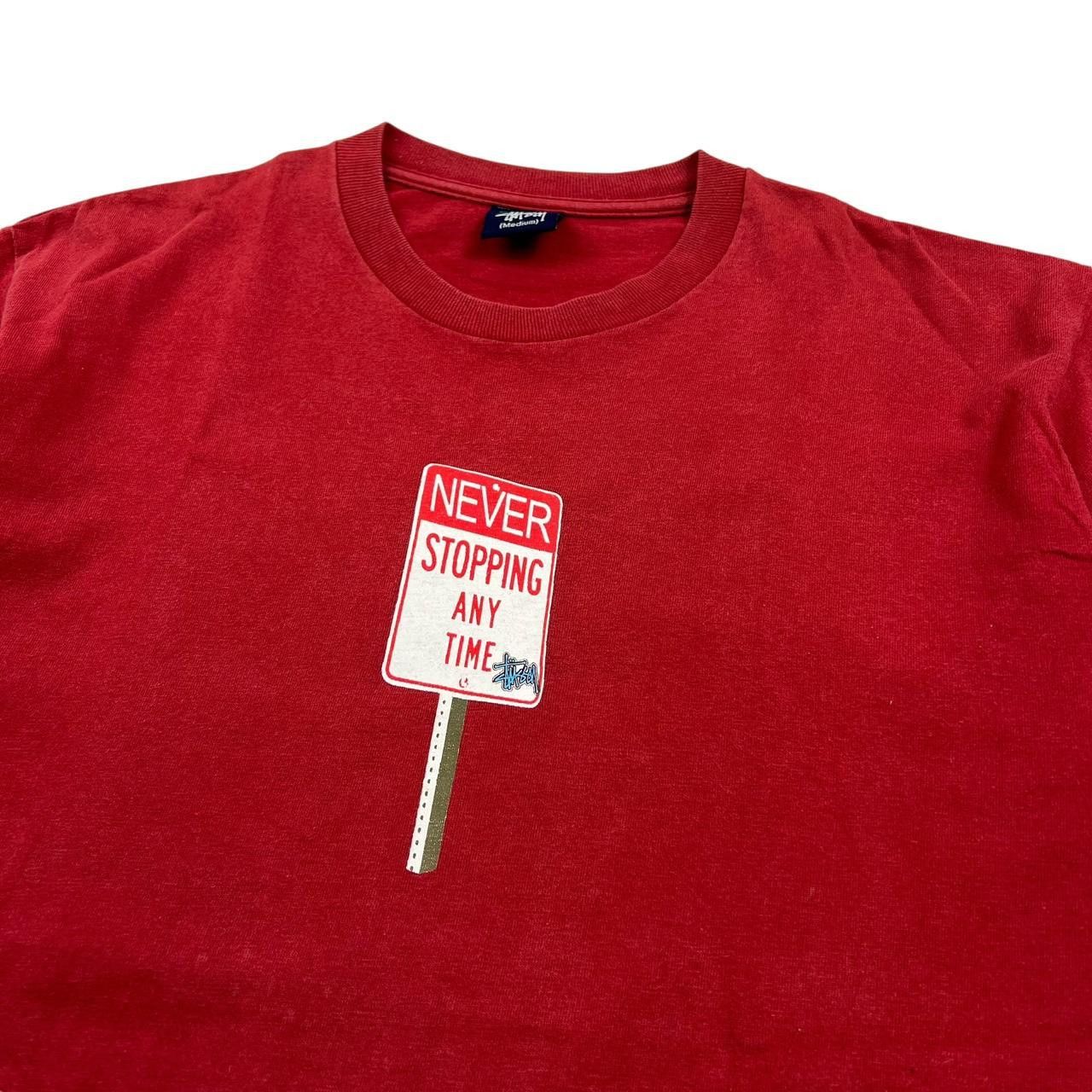Stussy Vintage Stussy Stop Sign T-shirt Red - Medium Size US M / EU 48-50 / 2 - 2 Thumbnail