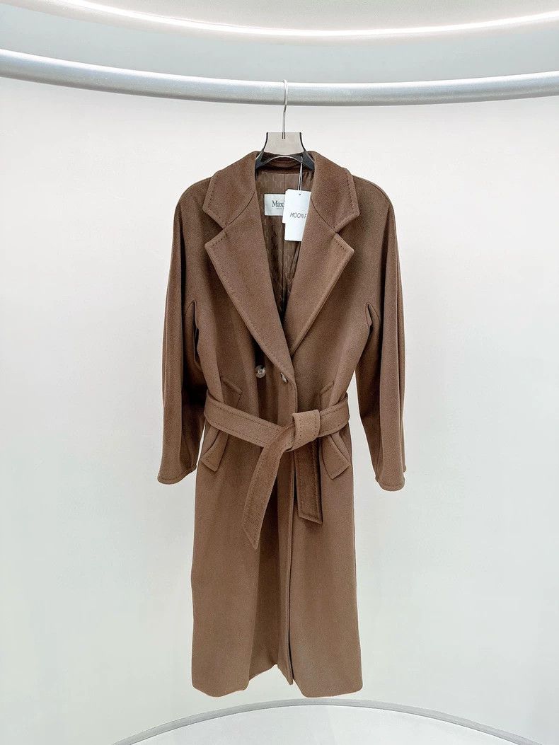 Max Mara Max Mara 101801 Tobacco wool coat Size S / US 4 / IT 40 - 1 Thumbnail
