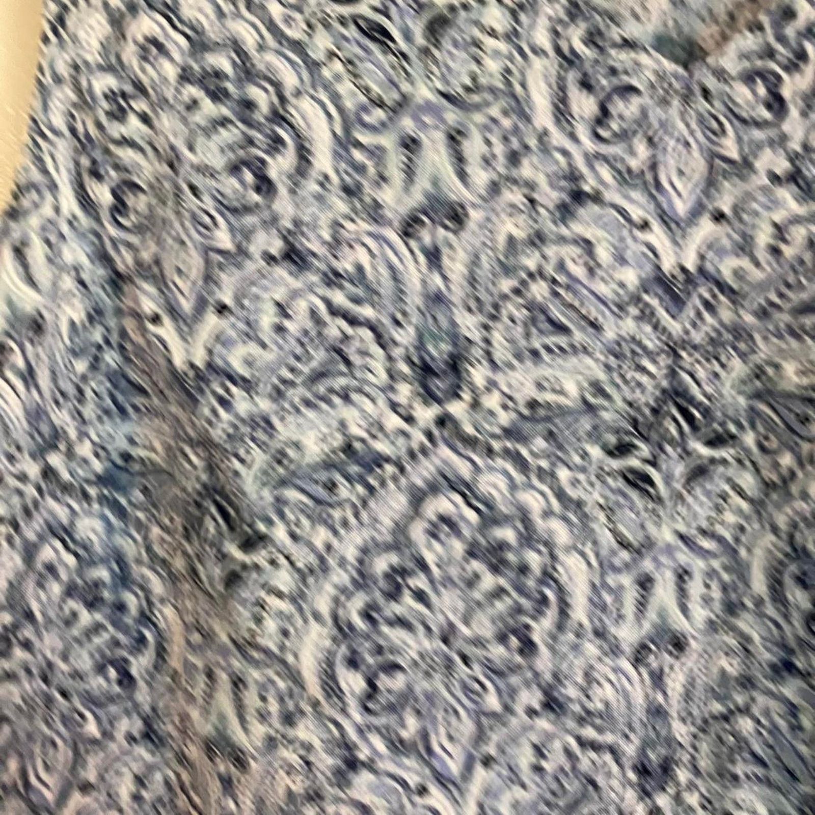 J. Jill J. Jill Love Linen White Paisley Sleeveless Dress Size L / US 10 / IT 46 - 3 Thumbnail
