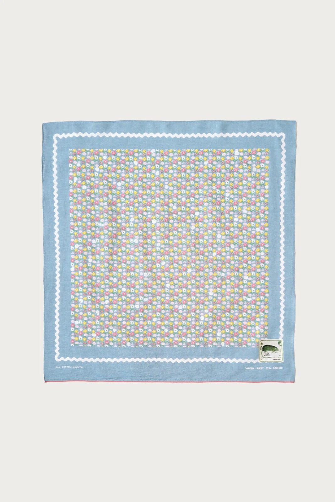 Kapital Kapital fastcolor Selvedge Bandana (SKULL & FLOWER) Size ONE SIZE - 1 Thumbnail