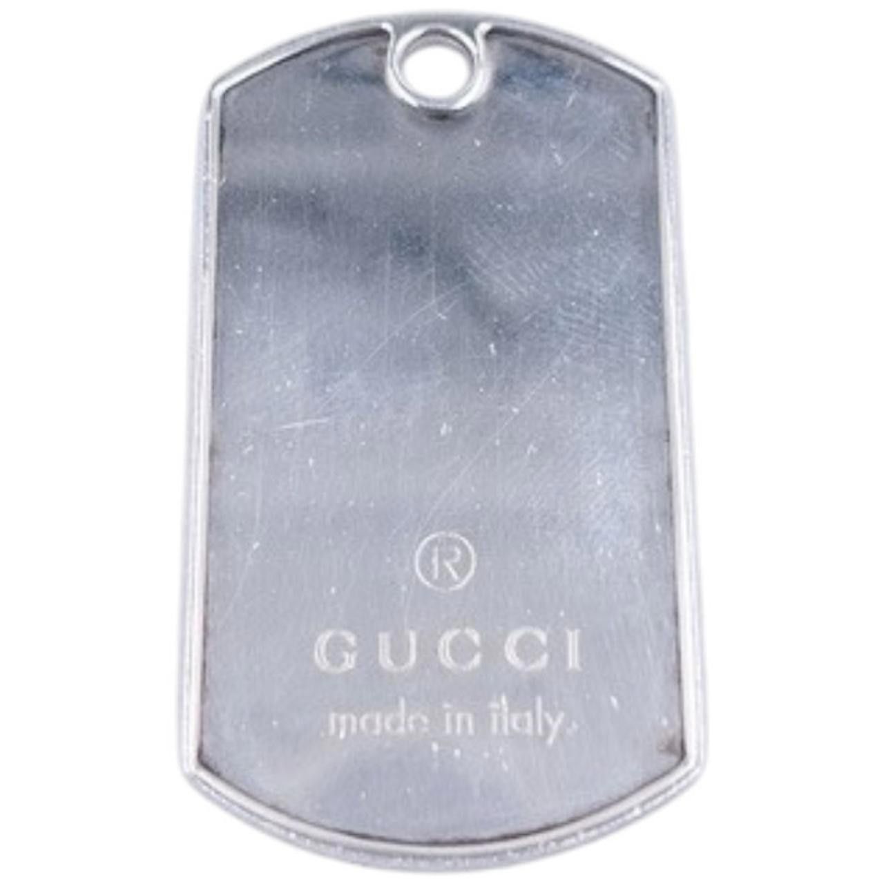 Gucci Vintage Gucci Embossed Dog Tag Necklace Size ONE SIZE - 2 Thumbnail