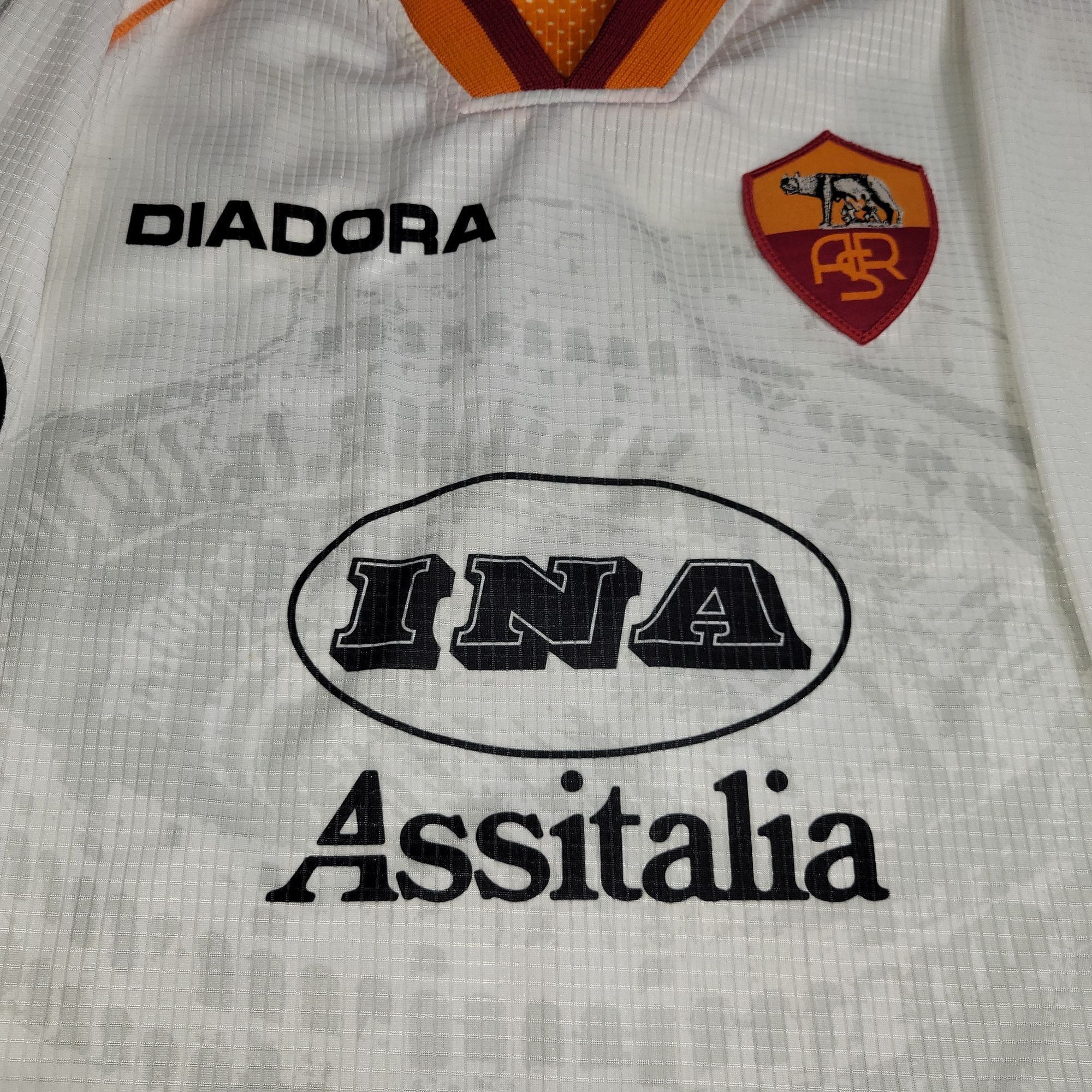 Diadora Totti As Roma Diadora 1997 1998 Away Soccer Jersey Maglia M Size US M / EU 48-50 / 2 - 4 Thumbnail