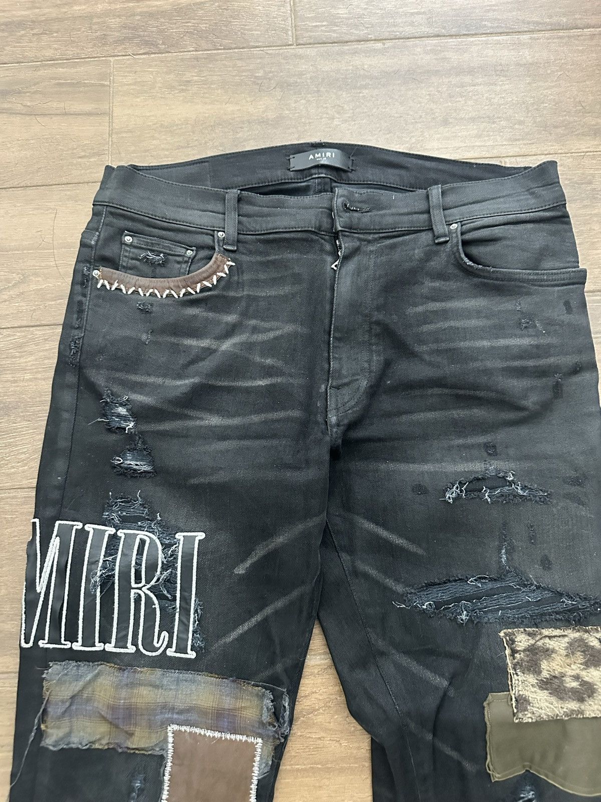 Amiri Amiri Grudge Patch Jeans Size US 34 / EU 50 - 3 Thumbnail