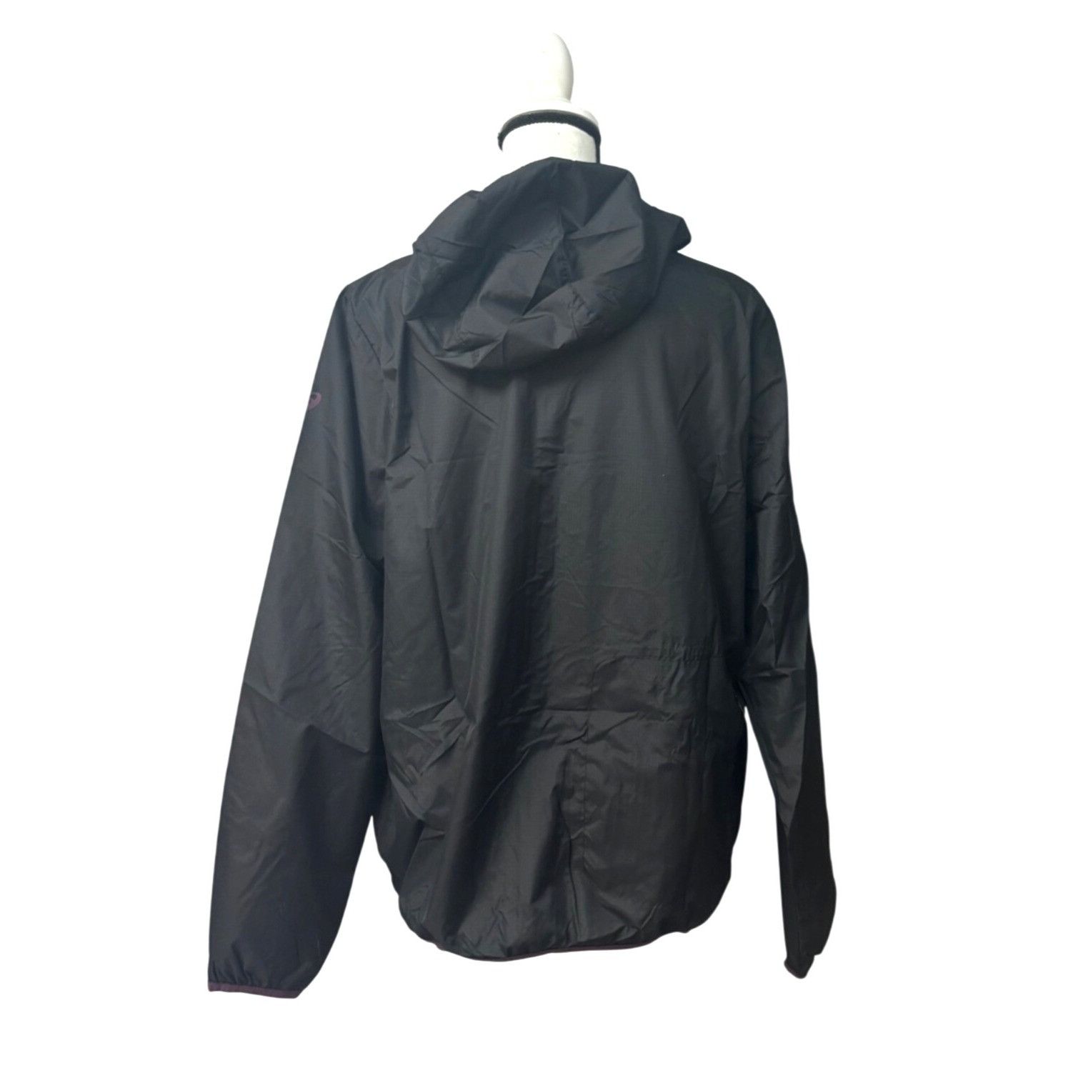 Asics ASICS Women's Hooded Packable Jacket, Black, Sz. L Size L / US 10 / IT 46 - 4 Thumbnail