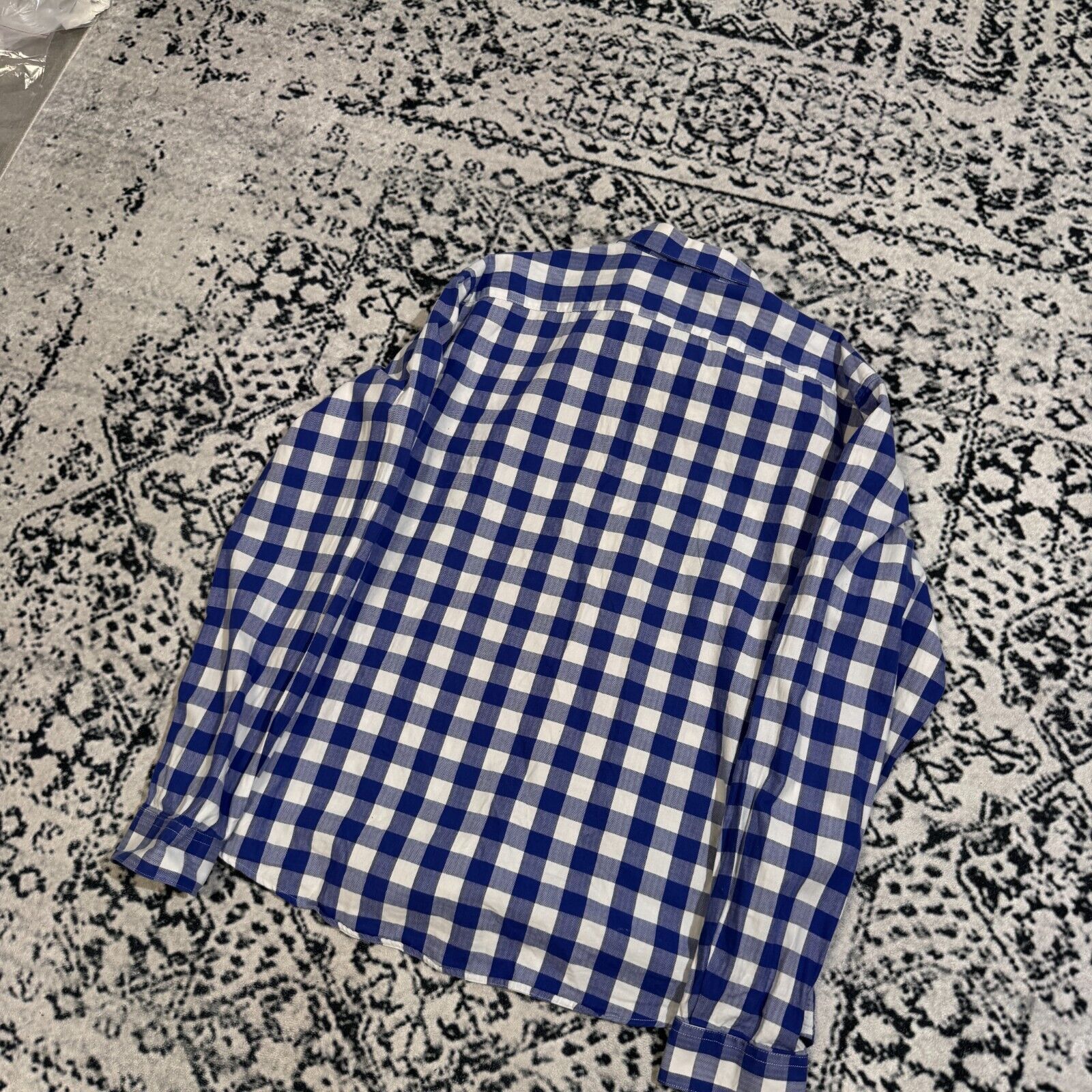 H&M × Vintage Vintage 90s H&M Unisex White Blue Cotton Shirt Size L Size US L / EU 52-54 / 3 - 12 Thumbnail