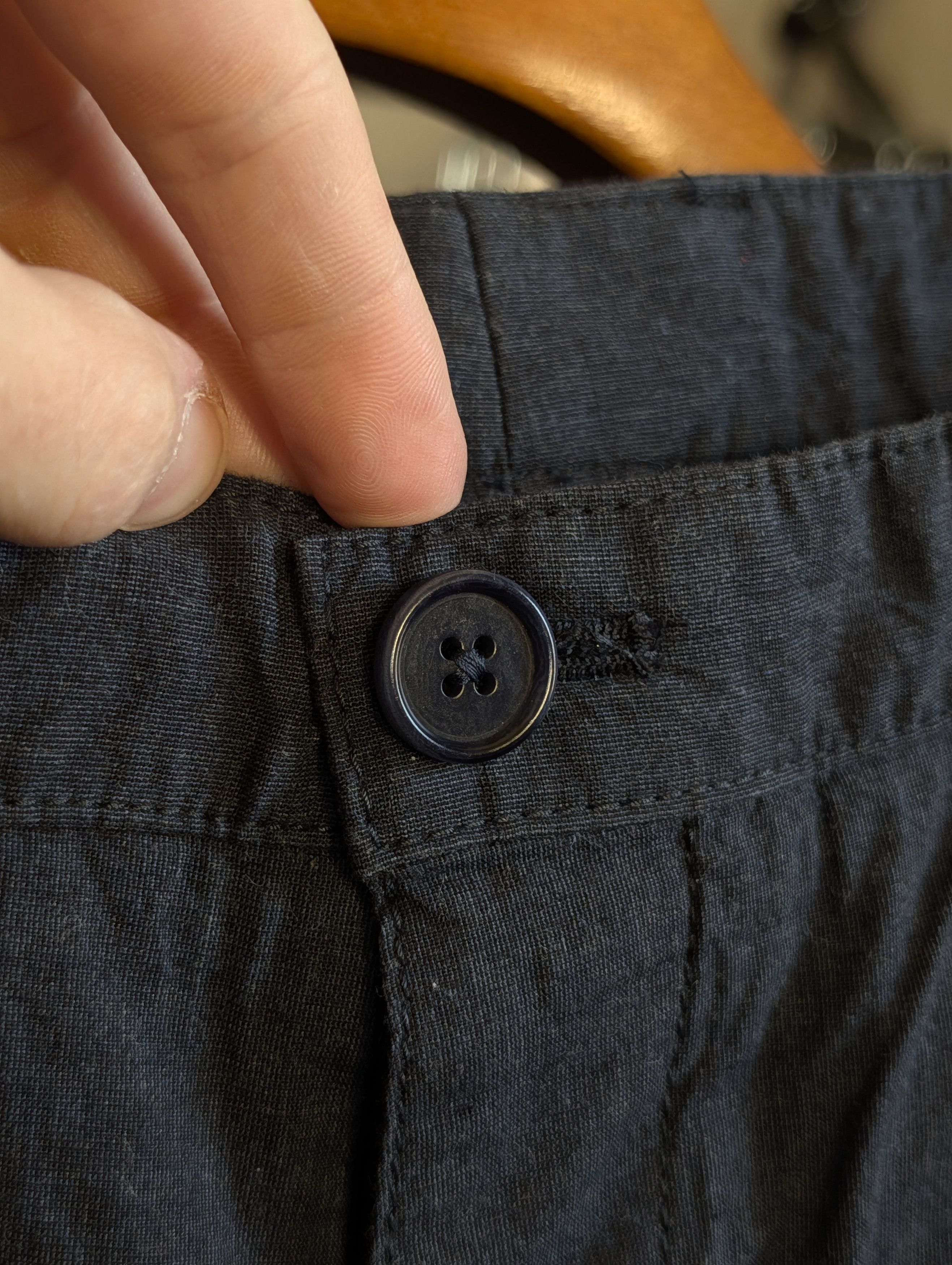 Hugo Boss Gray/blue textured logo badge cotton chino pants 32 Size US 32 / EU 48 - 5 Thumbnail