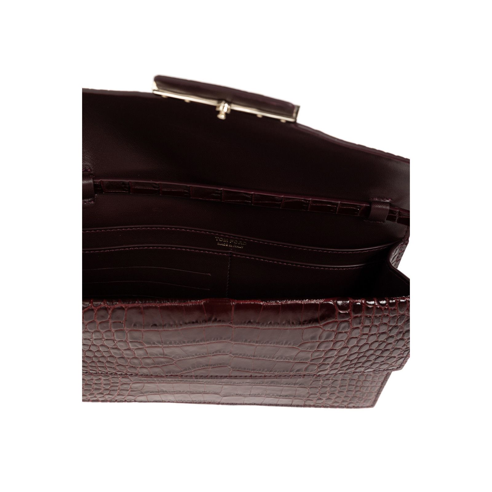 Tom Ford TOM FORD Aube Mini Burgundy Shoulder Bag New & Authentic Size ONE SIZE - 4 Thumbnail