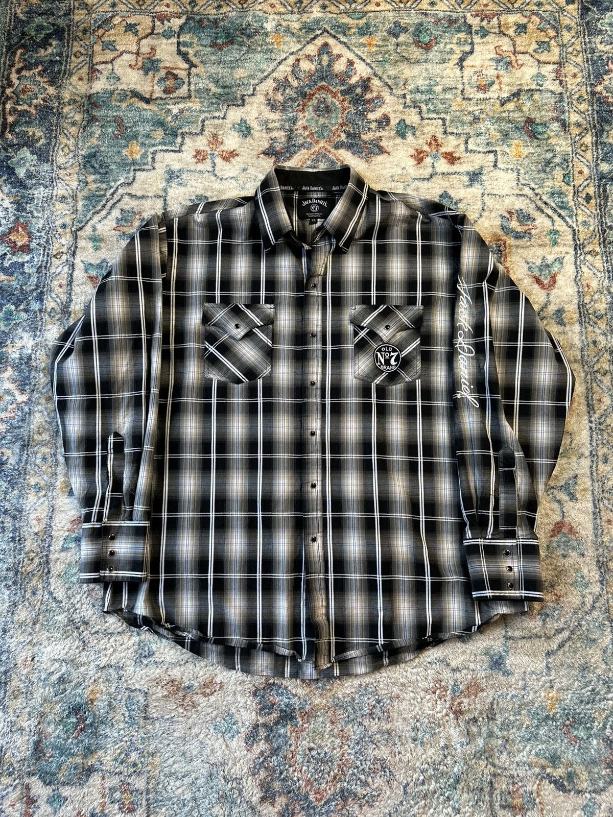 Other Vintage Jack Daniels Plaid Pearl Snap Shirt Size XL Size US XL / EU 56 / 4 - 1 Thumbnail