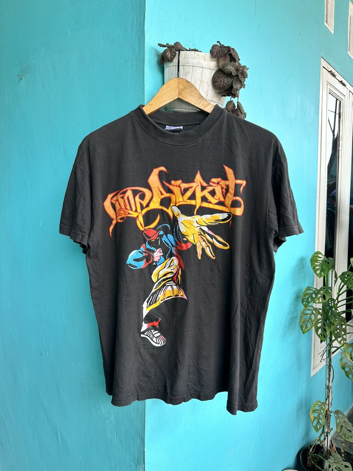 image of Band Tees Vintage Limp Bizkit Europe Tee in Black, Men's (Size Medium)