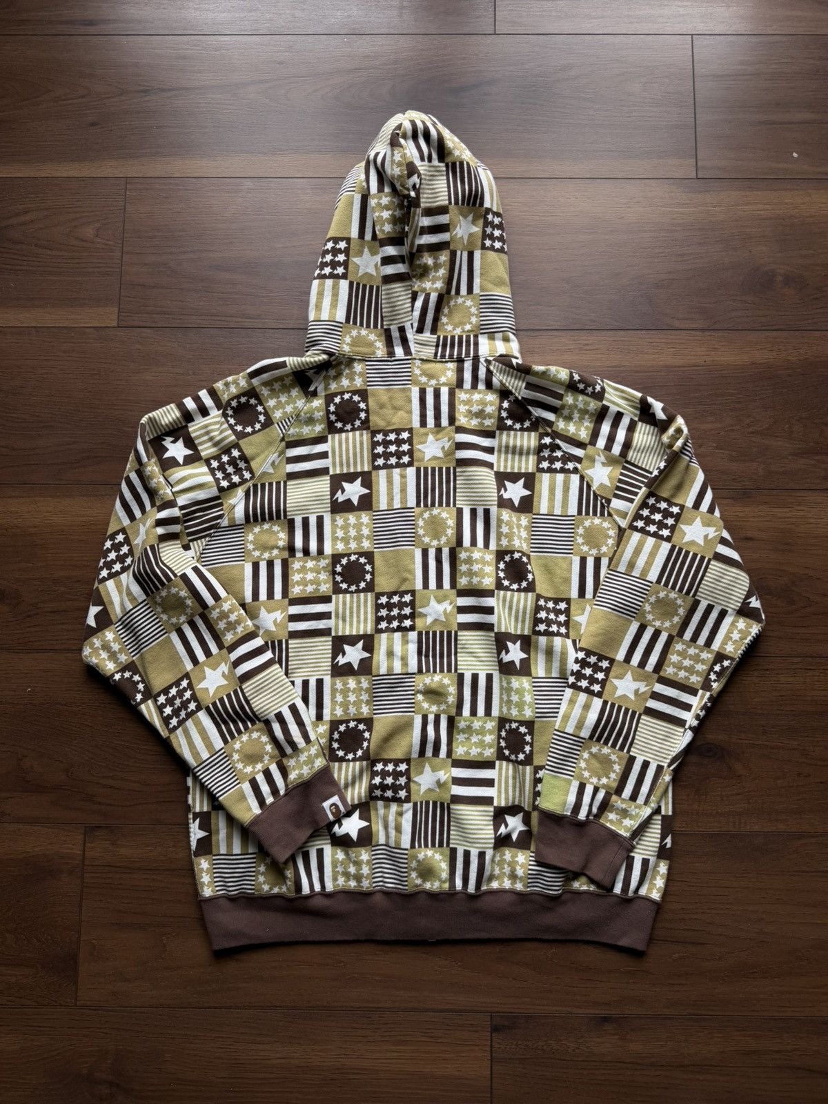 Bape Vintage Bathing Ape Patchwork Full Zip Up Hoodie Sweatshirt Size US L / EU 52-54 / 3 - 3 Thumbnail