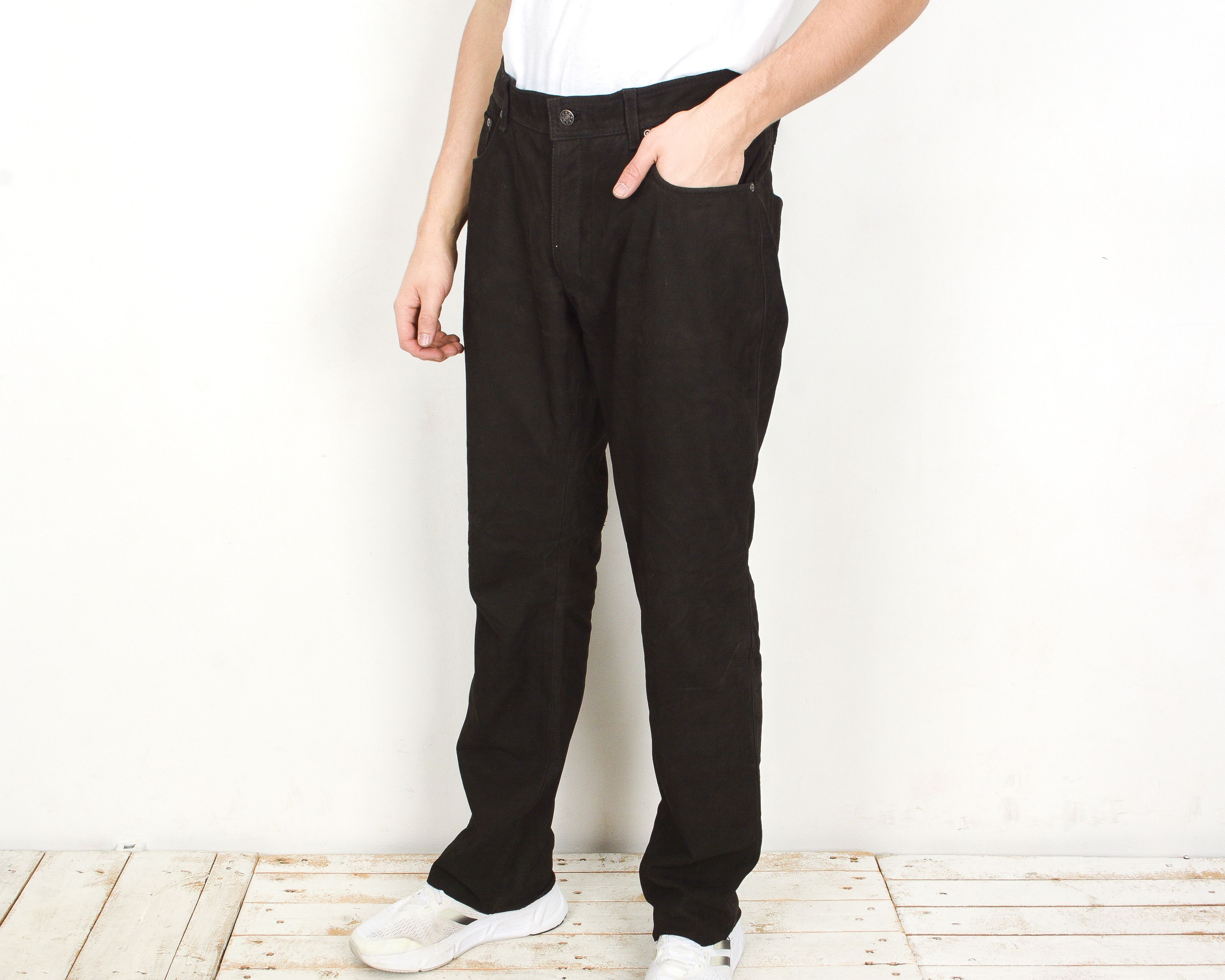 Cowboy Equipment Tom Ramsey Suede Leather Trousers Men W42 L36 Pants 3xl 58 Size US 42 / EU 58 - 1 Thumbnail