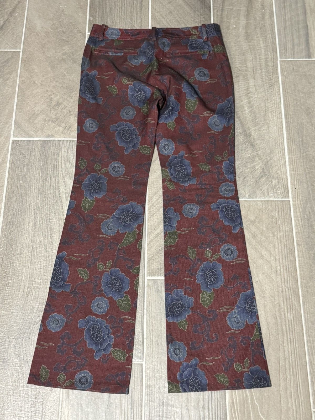 Tornado Mart Tornado Mart Womens Floral flared pants Size 38" / US 16 / IT 52 - 2 Thumbnail