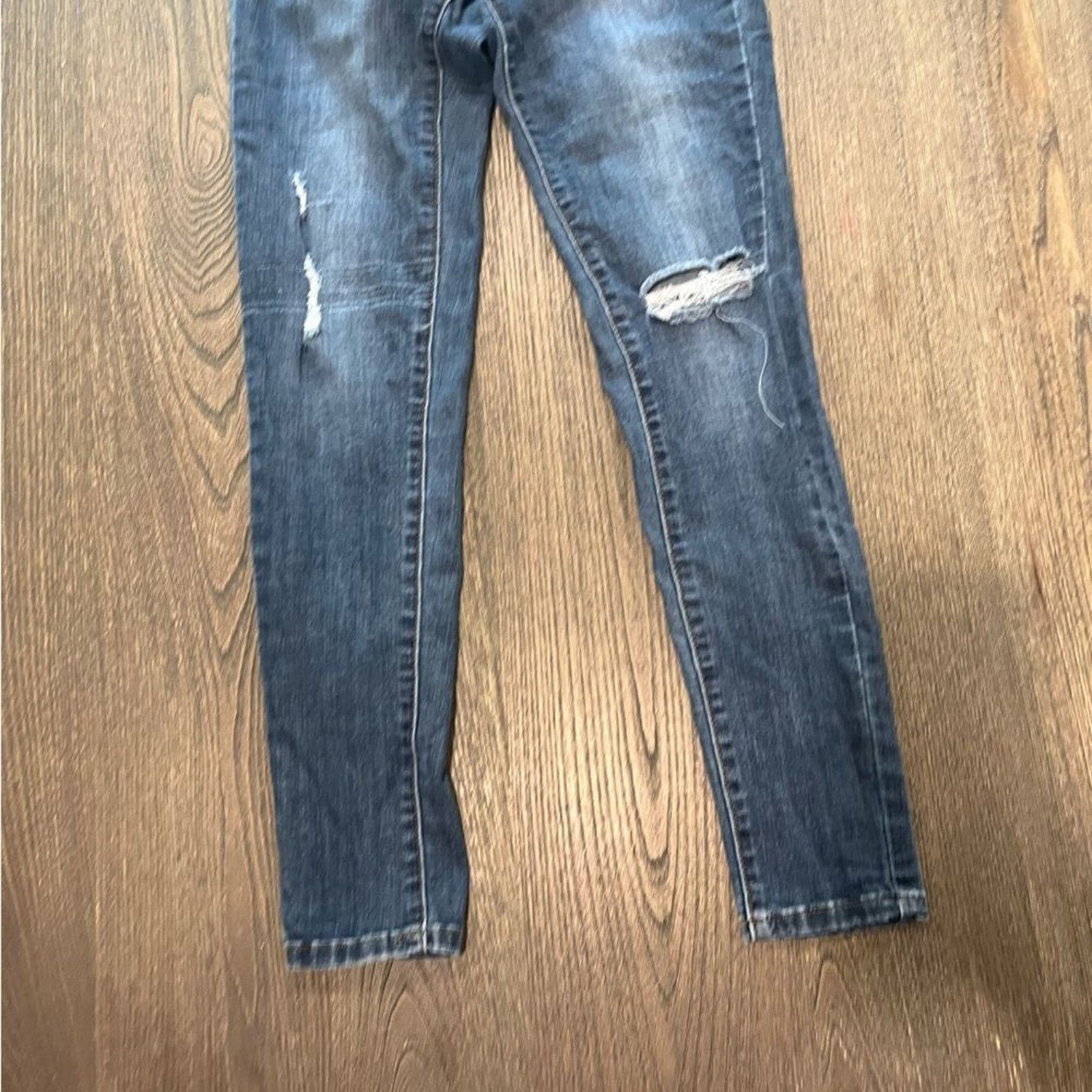 Other Hammer Jeans Juniors Dark Wash Distressed Skinny Size 5 Size 28" / US 6 / IT 42 - 2 Thumbnail