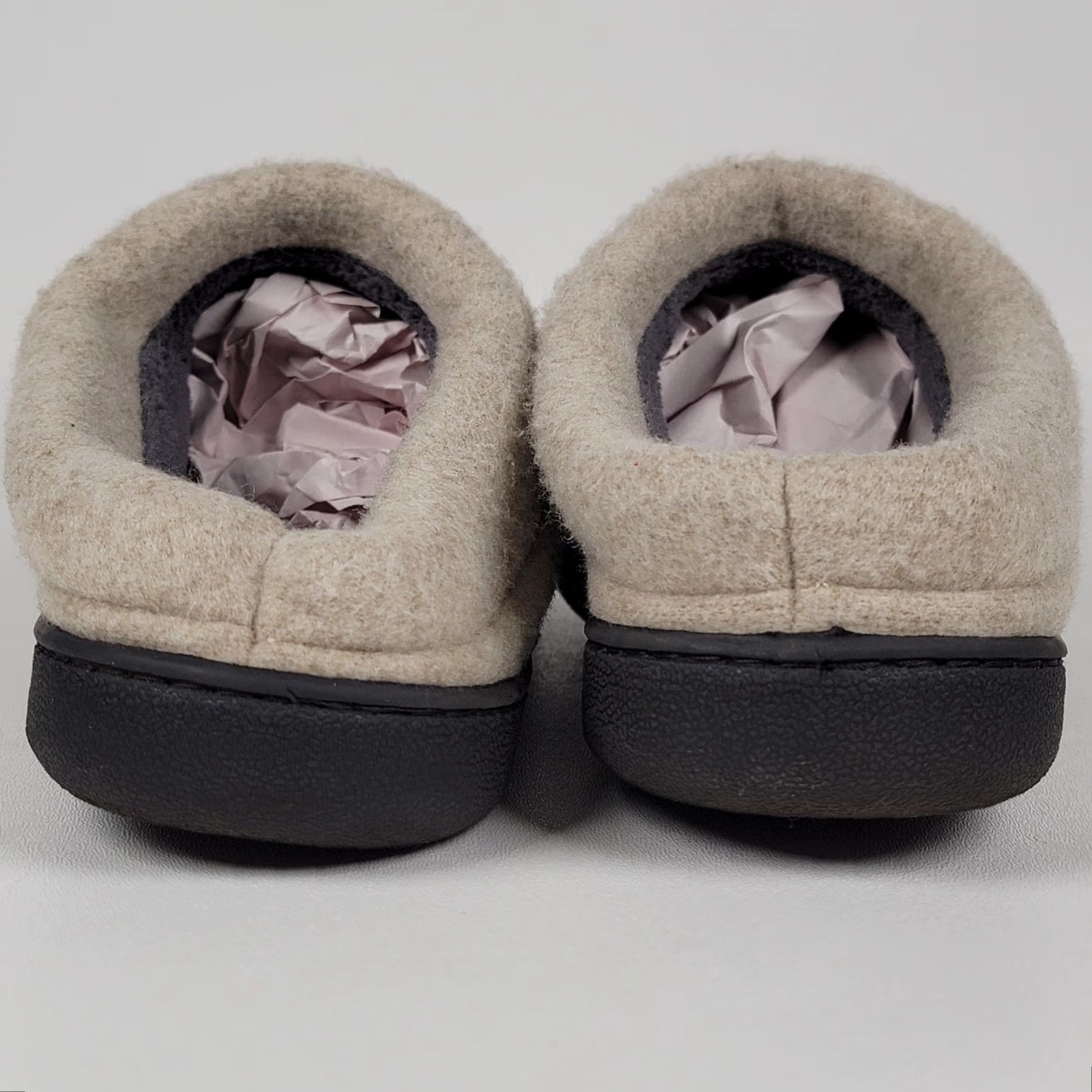 Vintage 32 Degrees Men Slipper Indoor Outdoor Black 11-12 Memory Foam Cushioned Insole Plush Lining Slip Resistant Wool Blend Machine Washable Slippers Mens Size ONE SIZE - 6 Thumbnail