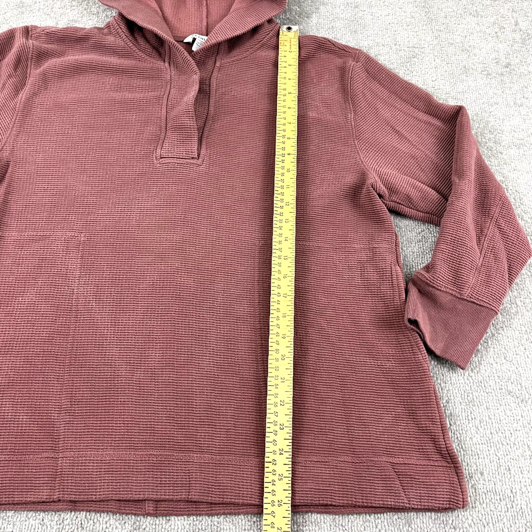 Athleta ATHLETA Jacket Womens Large Washed Pink Coaster Luxe Waffle Hoodie Pullover Gym Jacket Size L / US 10 / IT 46 - 4 Thumbnail