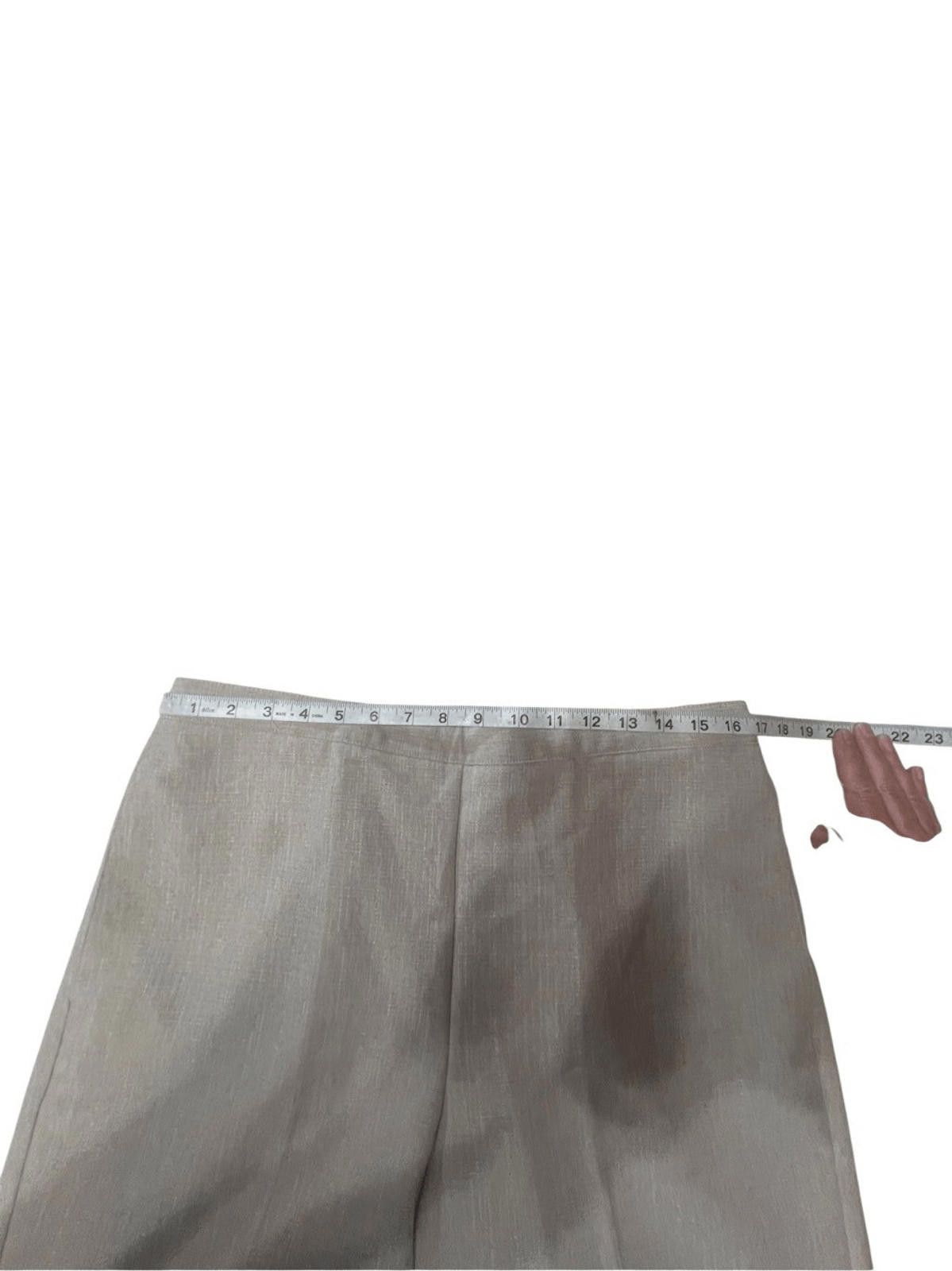Designer Alfred Dunner Classic Fit Pull On Pants 14 Short Almond NWT Size 36" / US 14 / IT 50 - 5 Thumbnail