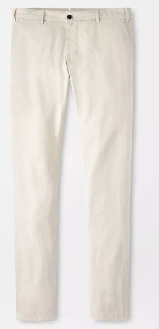 Peter Millar Peter Millar Stone Somerset Flat Front Pants MS24XB45 Cotton Size US 38 / EU 54 - 1 Thumbnail