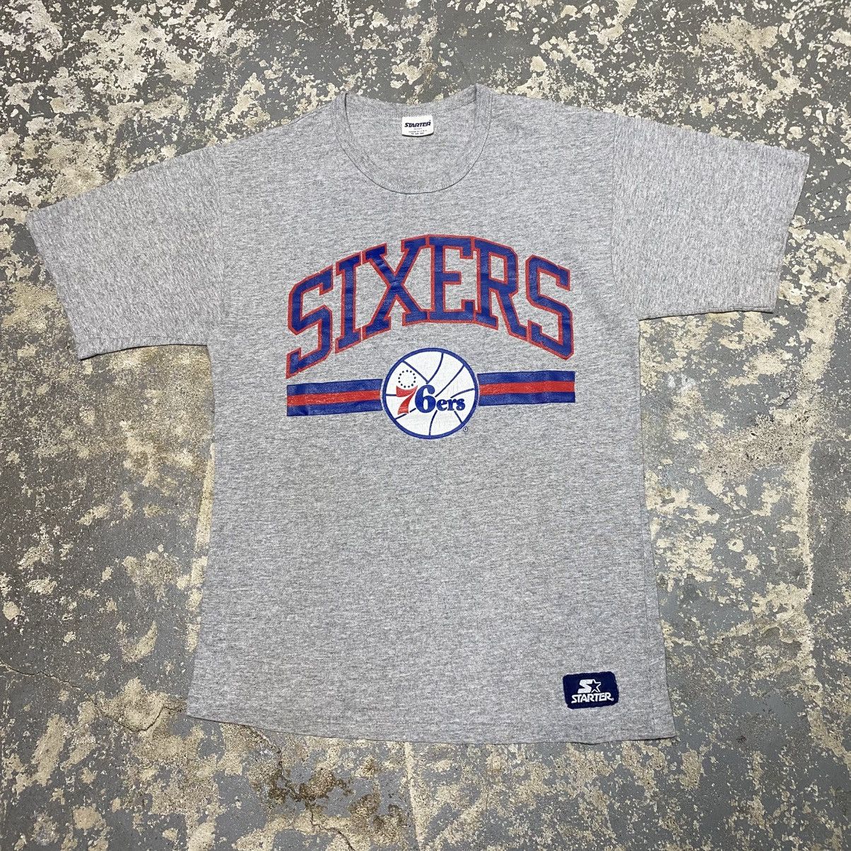 NBA × Vintage Vintage Philadelphia 76ers Sixers Starter NBA Tshirt USA Size US M / EU 48-50 / 2 - 1 Thumbnail
