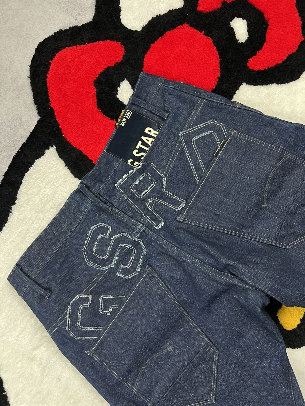 G-Star Vintage G Star Raw Denim Y2K Big Embroidered Logo Shorts Size US 32 / EU 48 - 2 Thumbnail