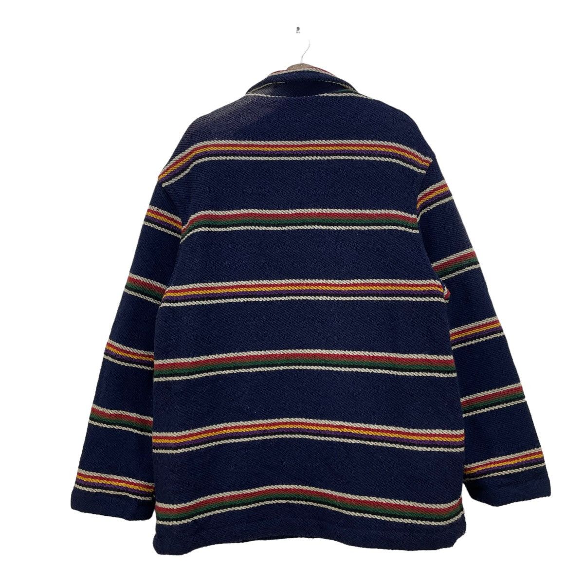 Aran Isles Knitwear × Homespun Knitwear × Vintage Cocoa Inc Ltd Stripe Knit Jacket Made In Italy Size US L / EU 52-54 / 3 - 2 Thumbnail