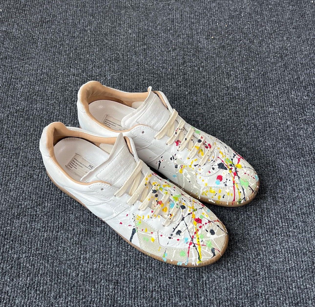 Maison Margiela × Streetwear Maison Margiela GATs ‘Paint Splatter’ Rare ...