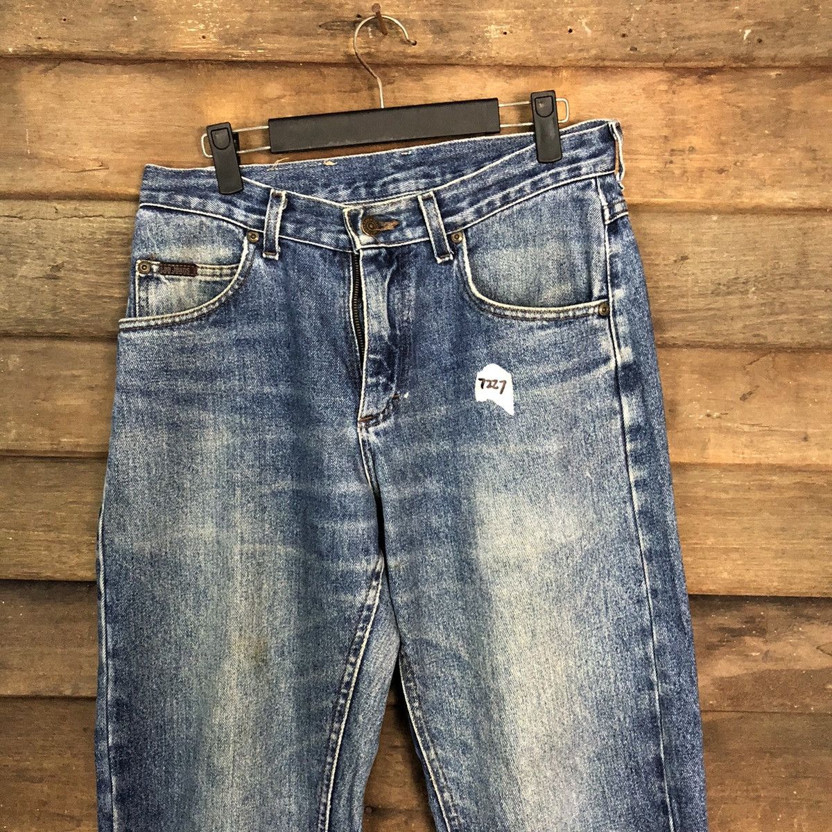 Lee Lee Blue Distressed Denim jeans vintage Pants #7327 Size US 28 / EU 44 - 6 Thumbnail