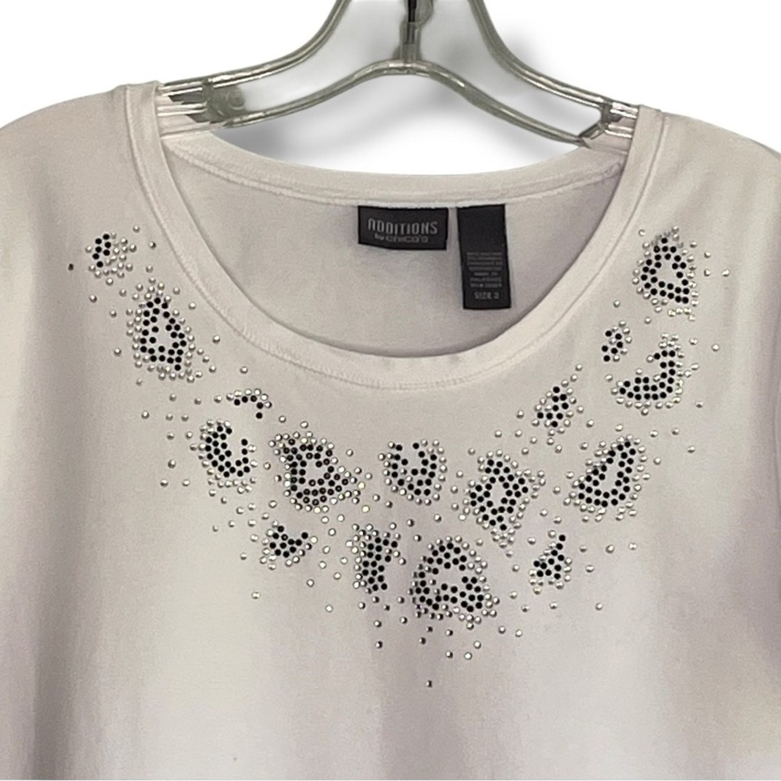 Chicos Additions by Chico’s rhinestone embellished T-shirt Size XL / US 12-14 / IT 48-50 - 4 Thumbnail