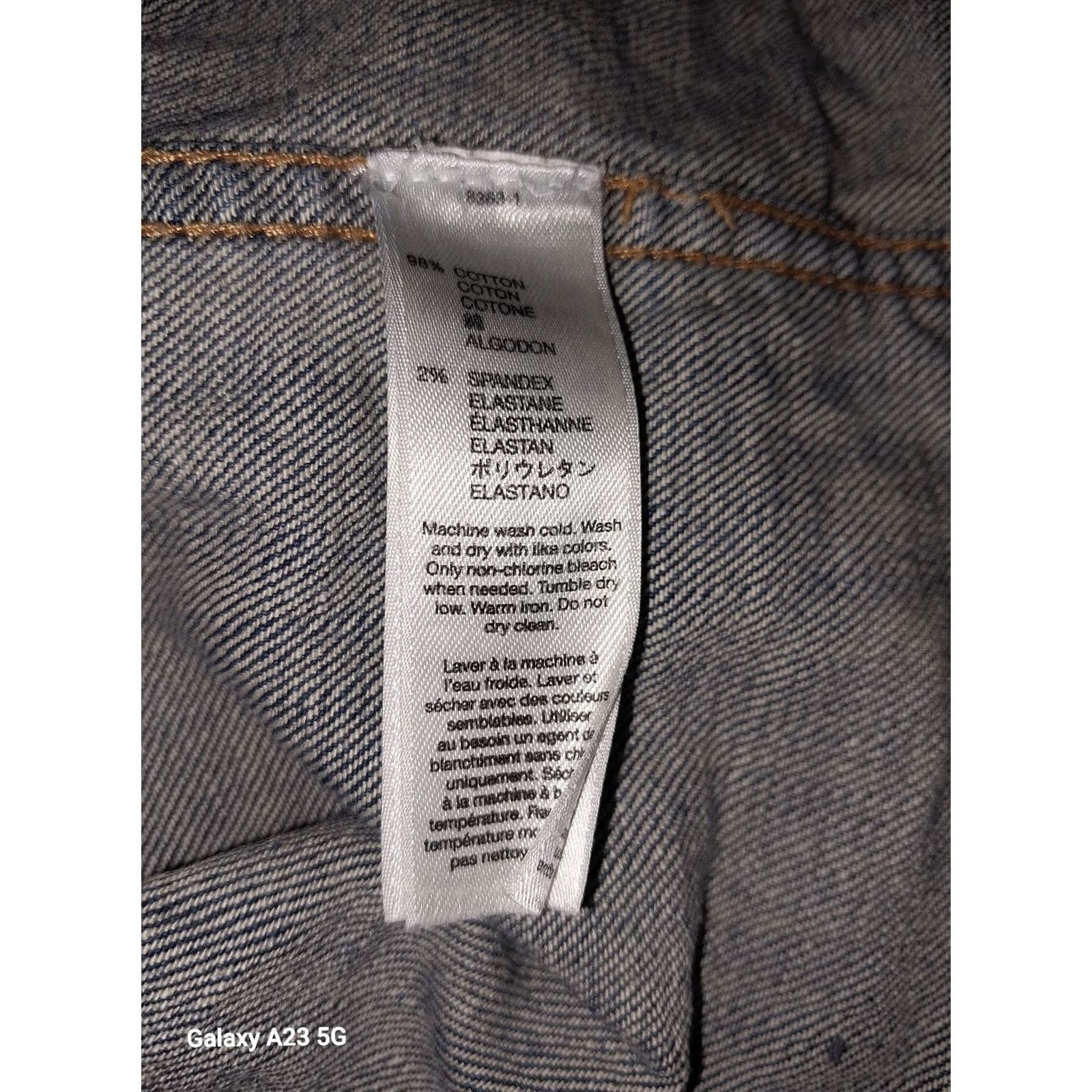 Gap GAP Denim Jacket Women's L Blue Cotton Blend Denim Basic Jacket Button Closure Large Size Regular Size L / US 10 / IT 46 - 6 Thumbnail