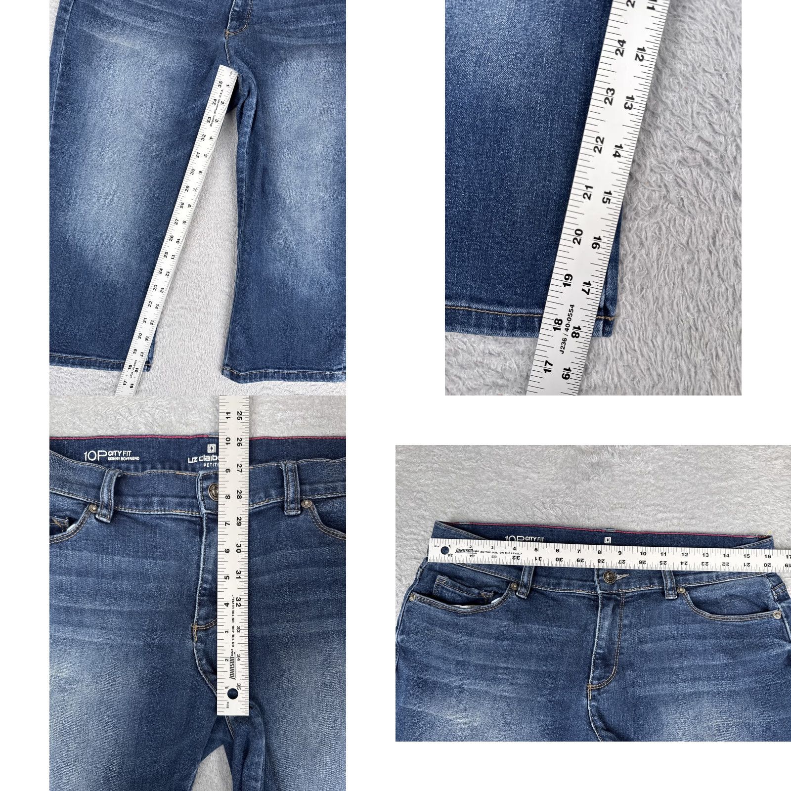 Liz Claiborne Liz Claiborne Capri Jeans Womens 10P Blue Med Wash Mid Rise Denim 32x19 Size 32" / US 10 / IT 46 - 8 Thumbnail