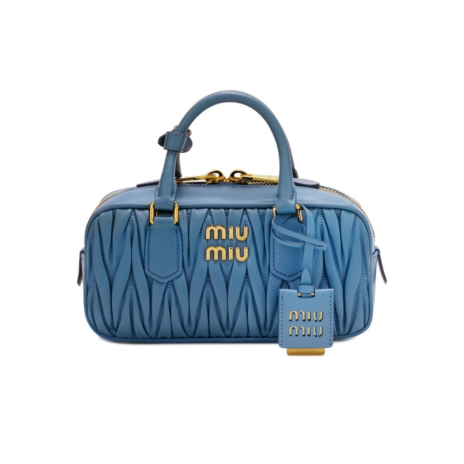 Miu Miu MIU MIU Arcadie Regular Blue Nappa Leather Handbag New And A Size ONE SIZE - 1 Thumbnail