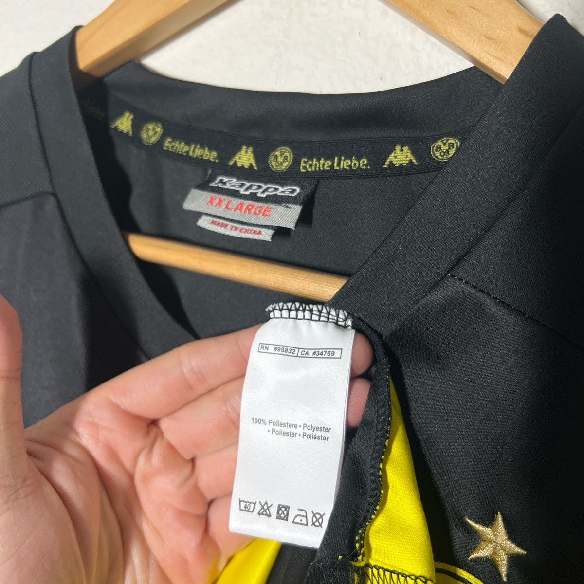 Kappa Borussia Dortmund 2011-2012 Away Jersey | Vintage Soccer Size US XL / EU 56 / 4 - 2 Thumbnail