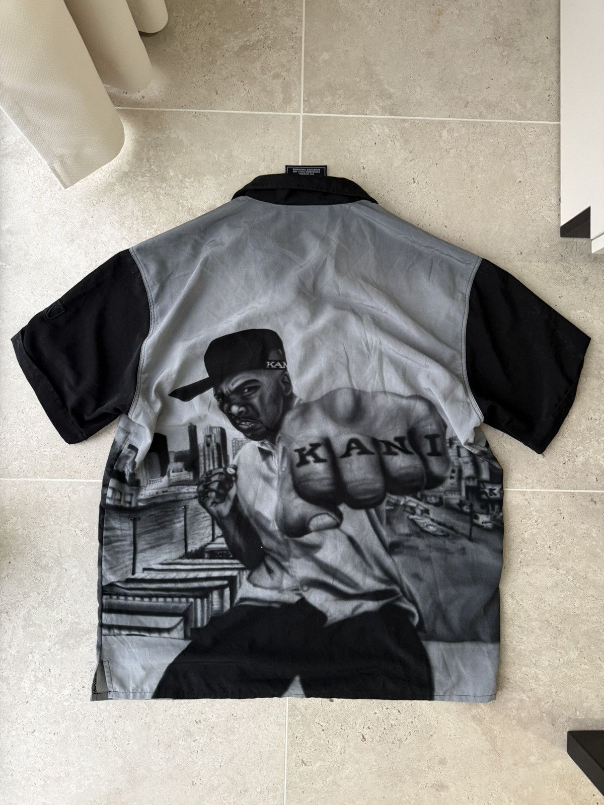 Karl Kani Karl Kani 50 cent Fullprint Rap Button Up Shirt 90s VTG Y2K Size US L / EU 52-54 / 3 - 2 Thumbnail