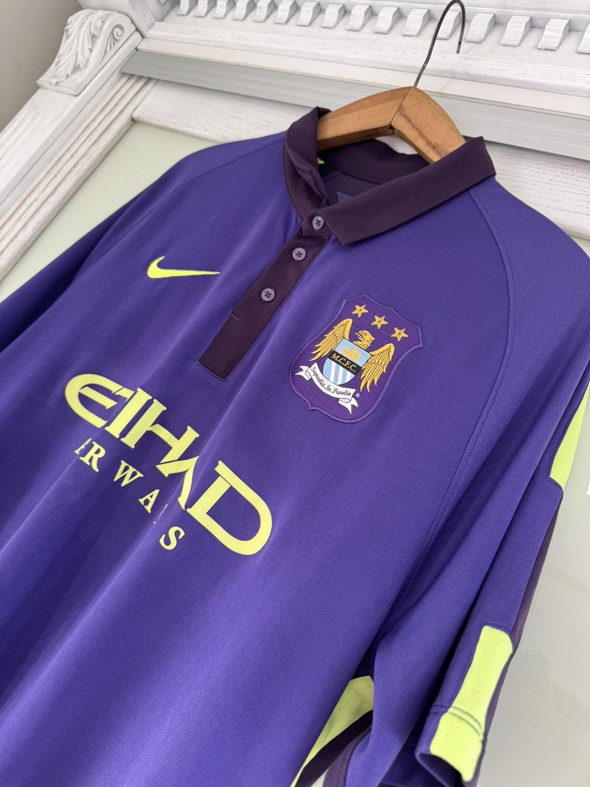 Nike Manchester City 2014-2015 Third Soccer Jersey Football Kit Size US XL / EU 56 / 4 - 5 Thumbnail
