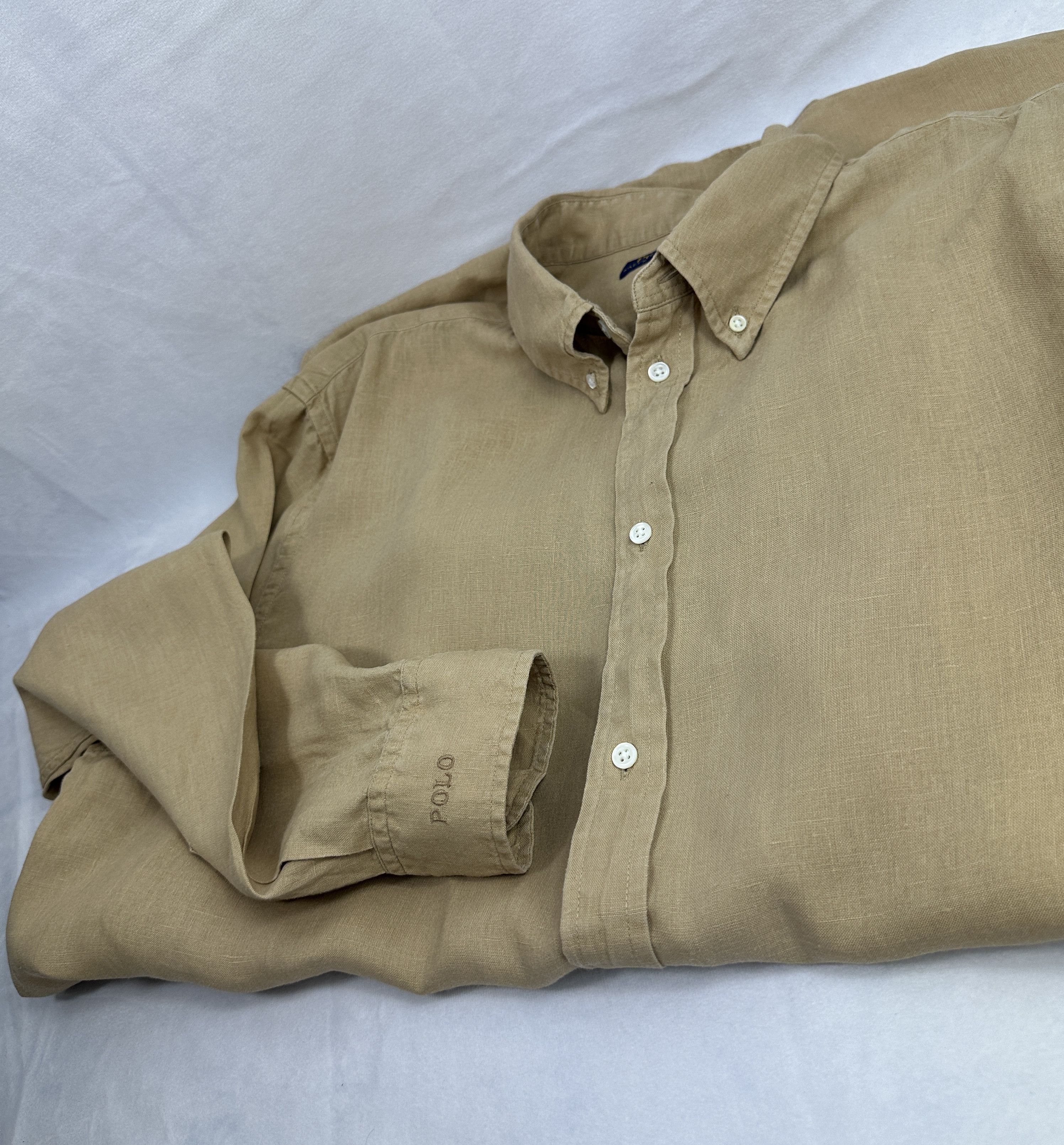 Polo Ralph Lauren Polo Ralph Lauren Mens Khaki Button Down Shirt XLTG Size US XL / EU 56 / 4 - 5 Thumbnail
