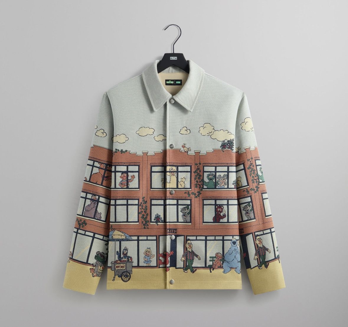 キス　Kith BMW Tapestry Coaches Jacket Kith x BMW Wool Coaches Jacket Black Men's - FW24 - US