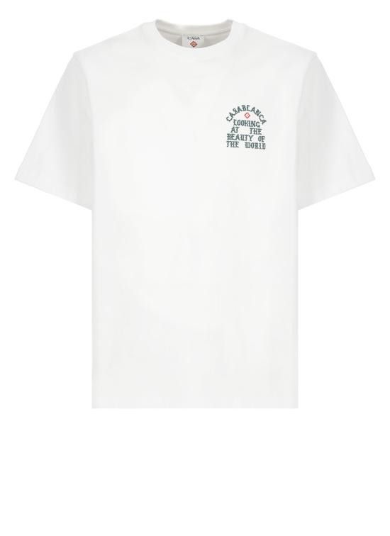 Tシャツ・カットソー CASABLANCA Men T-shirt White MPF25JTS001 03 Casablanca CASABLANCA Men T-Shirts MPS25 JTS 001 03 NATURE