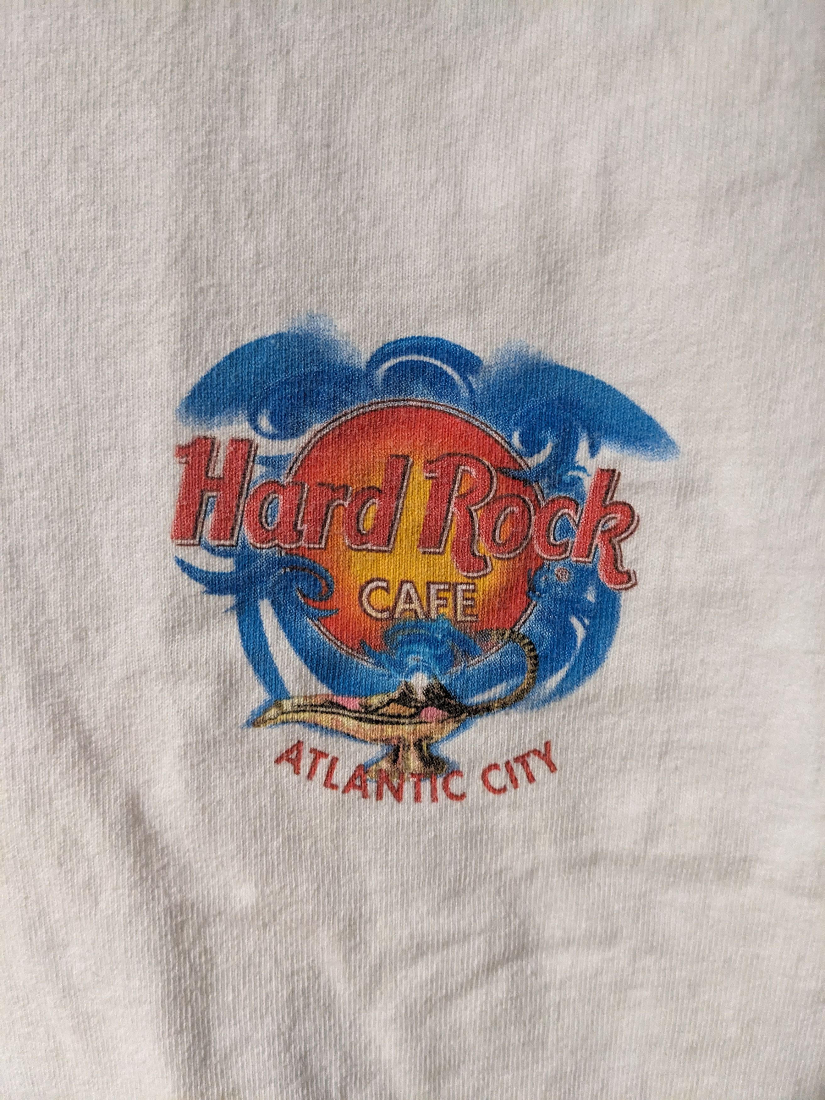 Hard Rock Cafe × Vintage Vintage 90s Hard Rock Cafe Atlantic City White Large T-Shirt Size US L / EU 52-54 / 3 - 6 Thumbnail