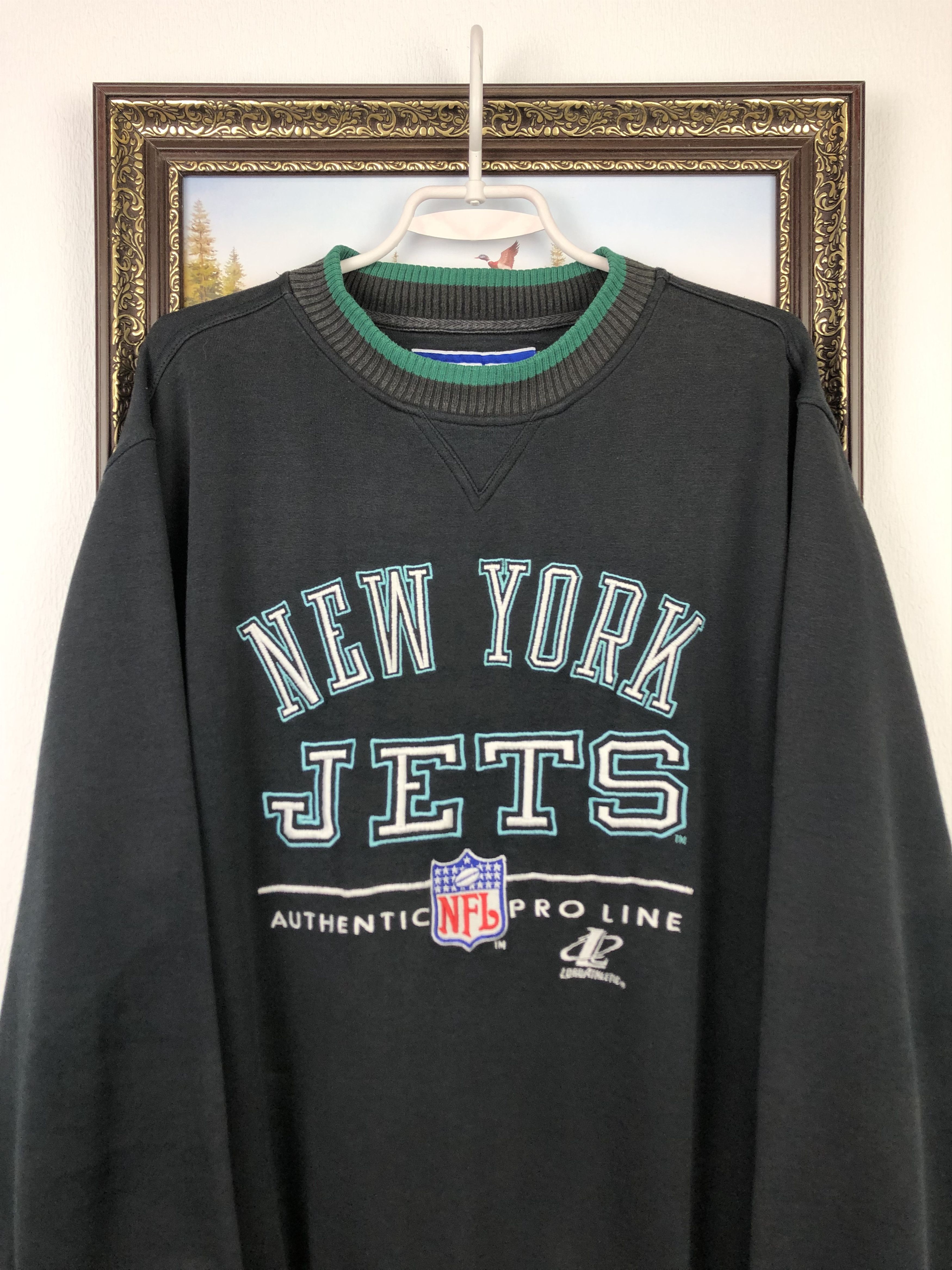 NFL × Pro Line × Vintage Vintage 90's Pro Line New York Jets NFL Crewneck Sweatshirt Size US L / EU 52-54 / 3 - 2 Thumbnail