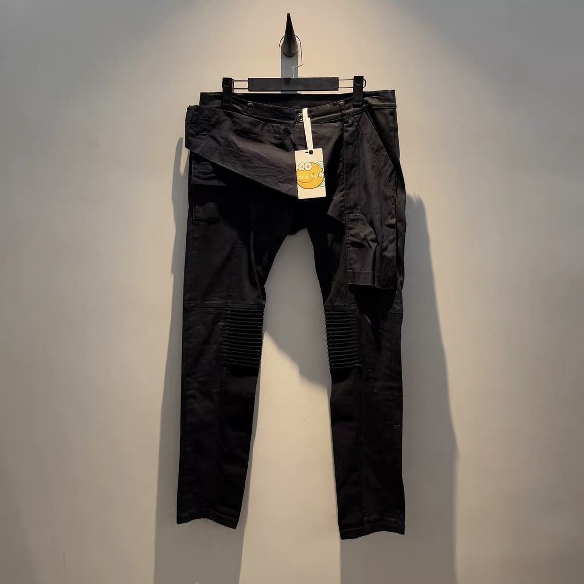 Rick Owens Size 48 RO slanted-front motorcycle pants Size US 38 / EU 54 - 1 Thumbnail