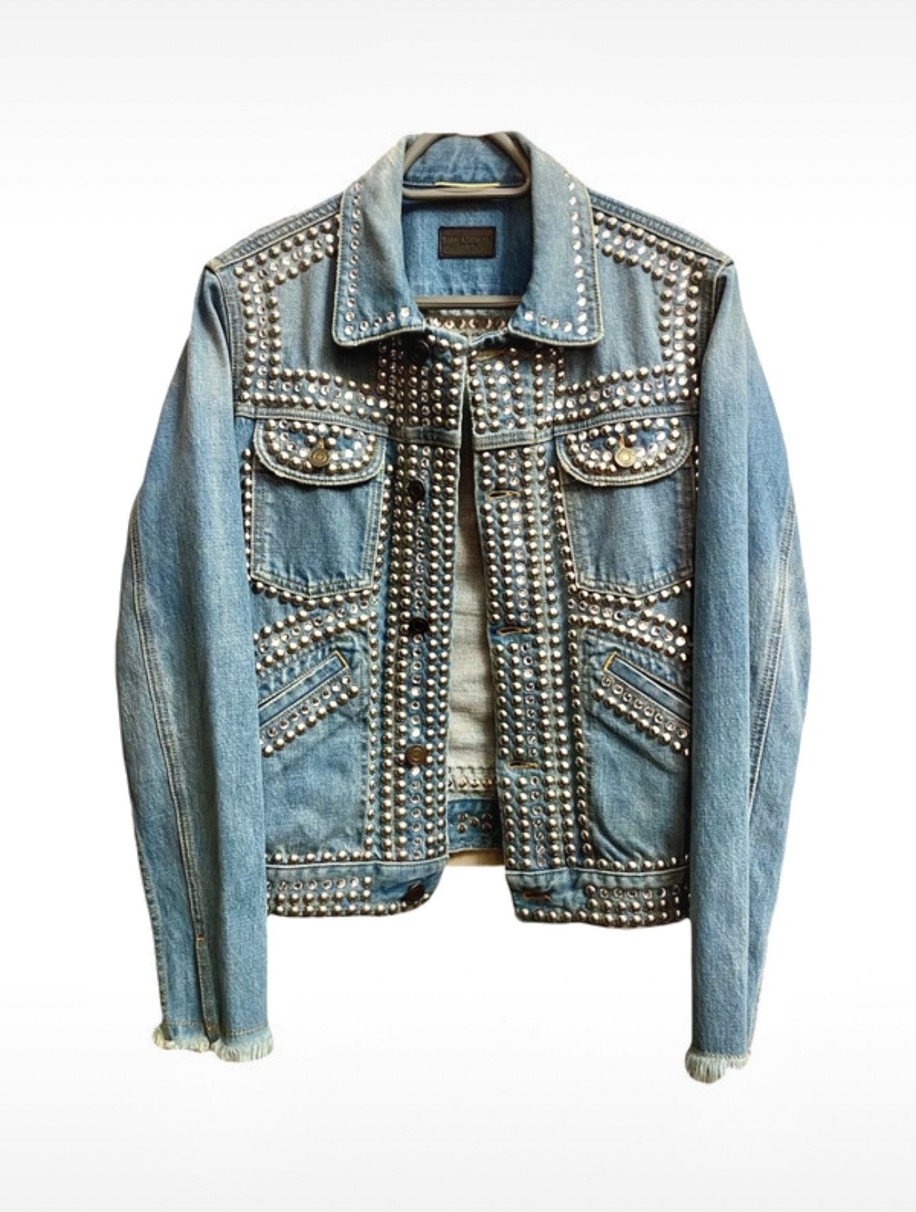 Saint Laurent Paris Saint Laurent Paris embellished denim jacket M WOMEN Size M / US 6-8 / IT 42-44 - 6 Thumbnail