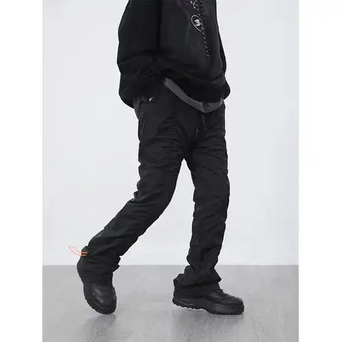 Black Pleated Pants Sweatpants