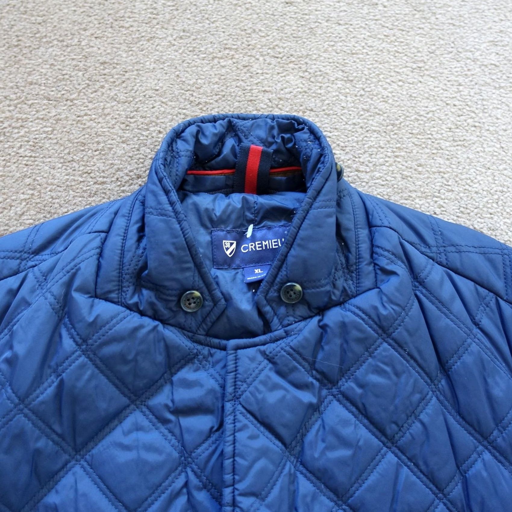 Cremieux Cremieux Jacket Mens XL Blue Quilted Stand-Up Collar Insulated Pockets Button Zipped Size US XL / EU 56 / 4 - 2 Thumbnail