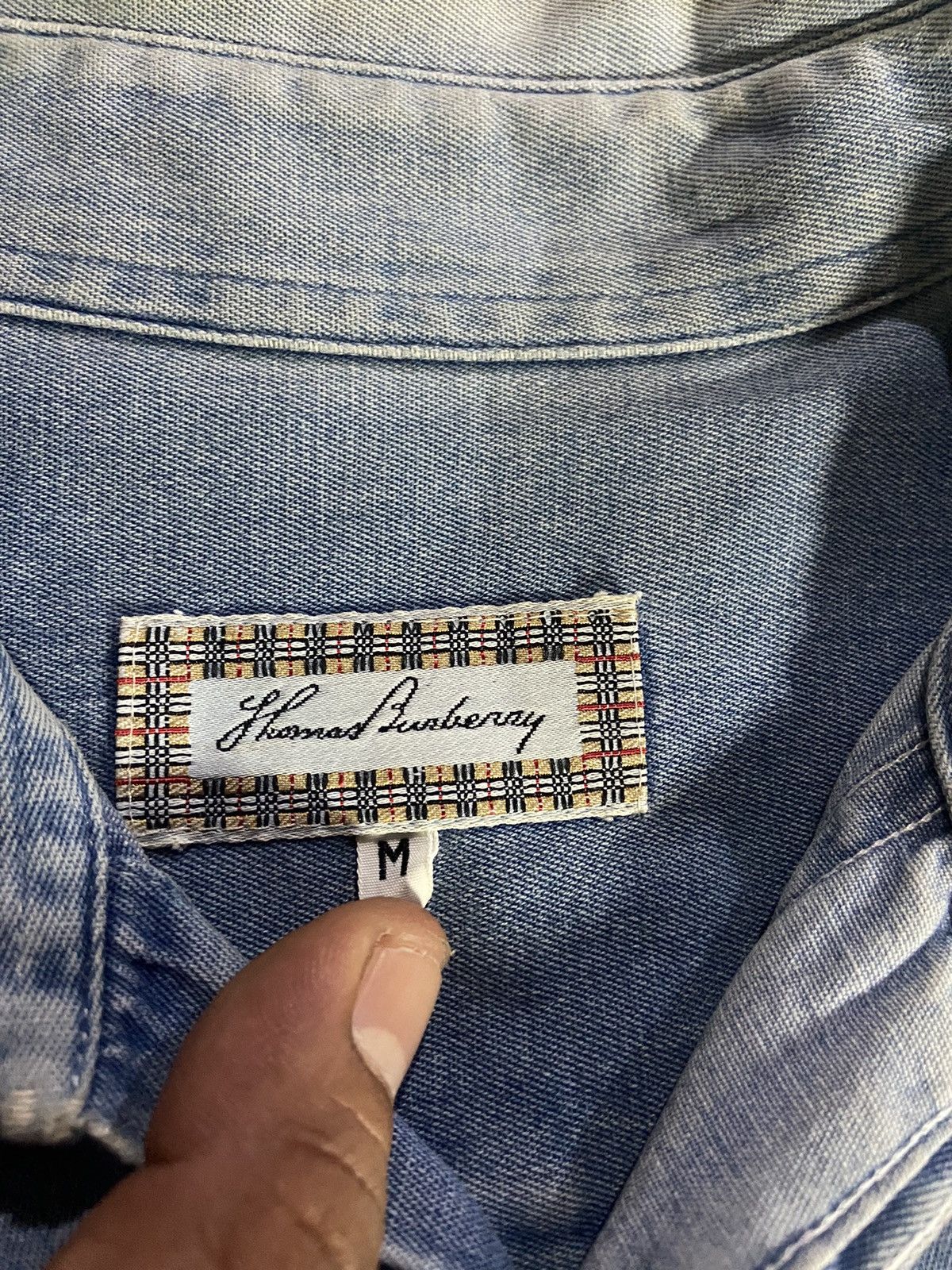 Burberry VTG over size Burberry long shirt denim Size US L / EU 52-54 / 3 - 7 Thumbnail