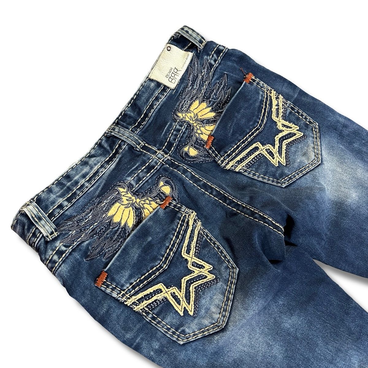 Japanese Brand 2000s Archive Washed Jeans Embroidered Detail y2k Lgb Ifsix Size US 28 / EU 44 - 1 Thumbnail