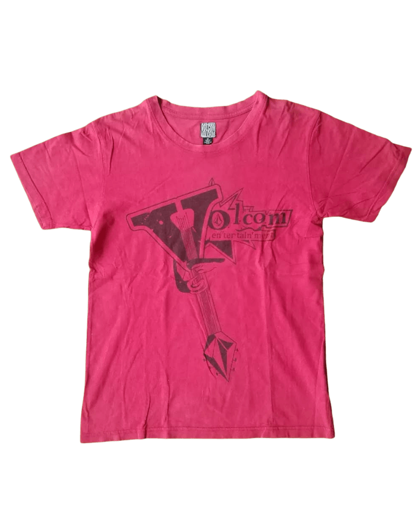 Vintage × Volcom Vintage Volcom Faded Guitar Art Red Skate Tees Size US S / EU 44-46 / 1 - 1 Thumbnail