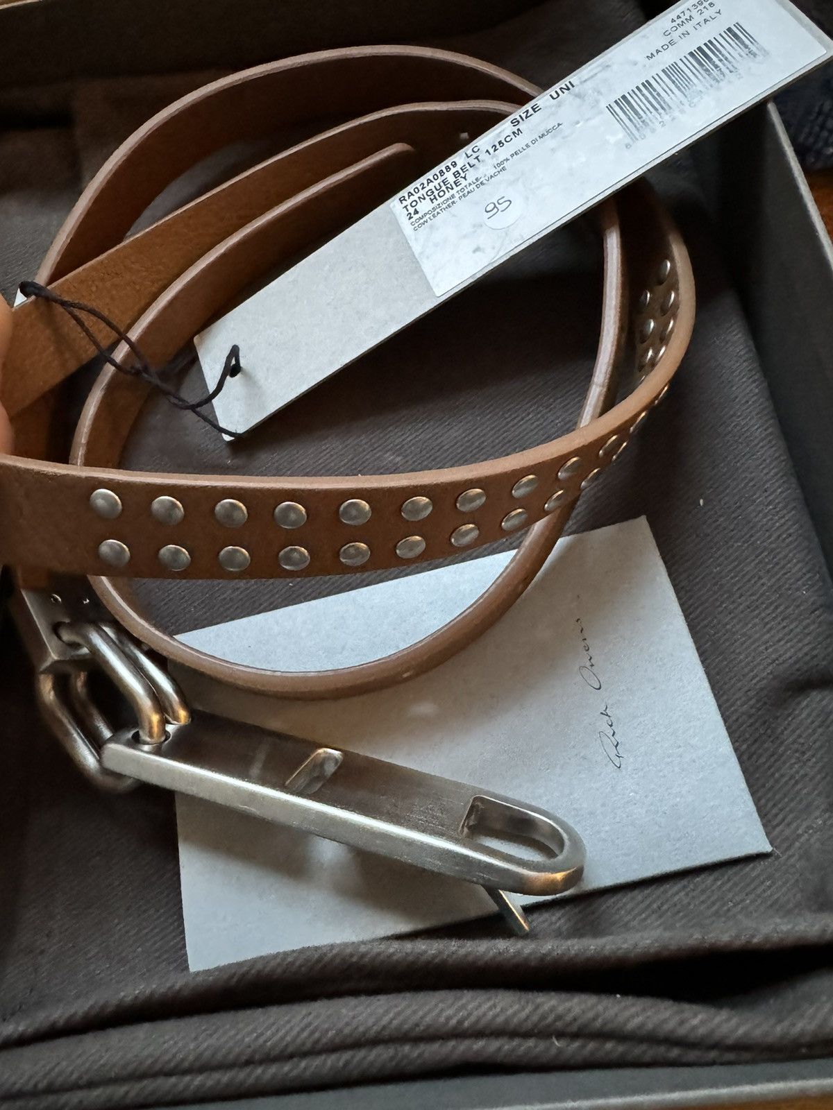 rick owens belt
