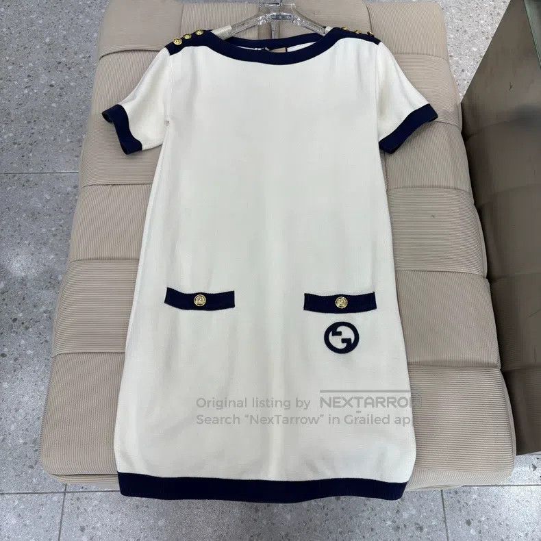 Gucci Gucci Ss23 contrast colour logo knitted dress Size XS / US 0-2 / IT 36-38 - 1 Thumbnail