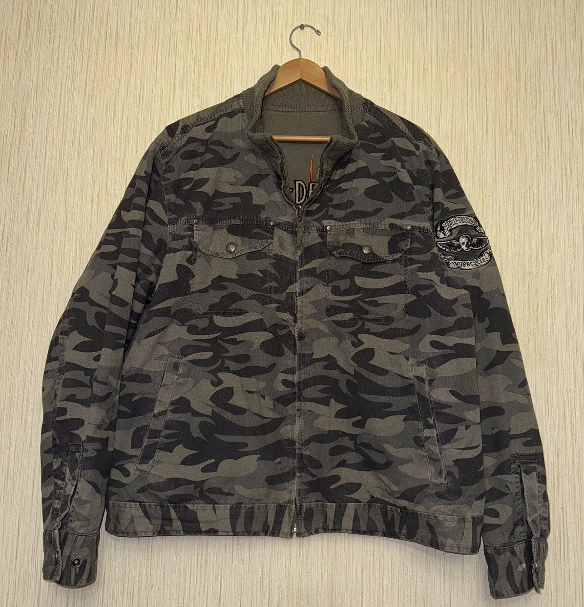 Harley Davidson × Vintage Harley Davidson vintage reversible jacket military m65 Size US XL / EU 56 / 4 - 4 Thumbnail