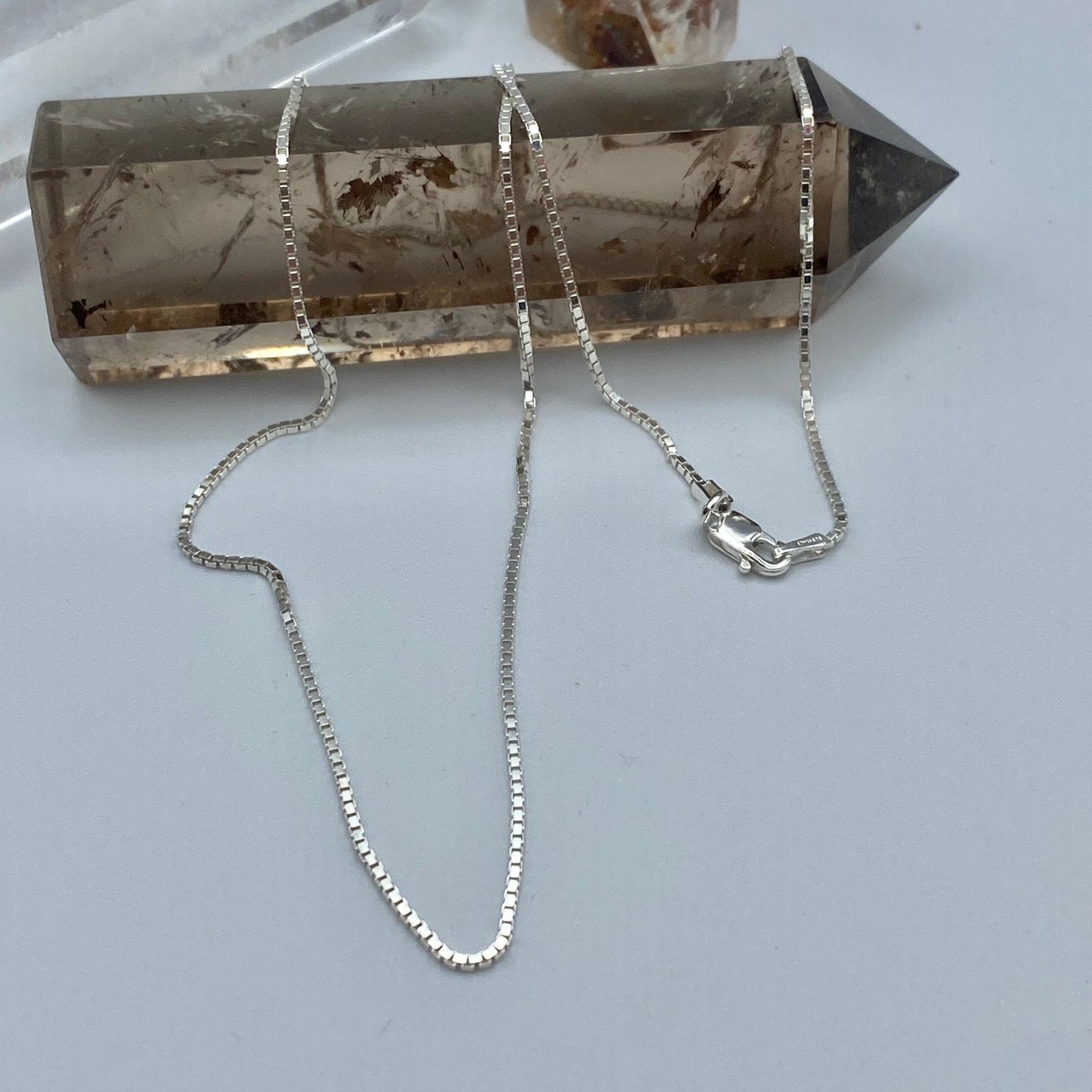 The Unbranded Brand Sterling Silver Box Chain 22" Size ONE SIZE - 2 Thumbnail