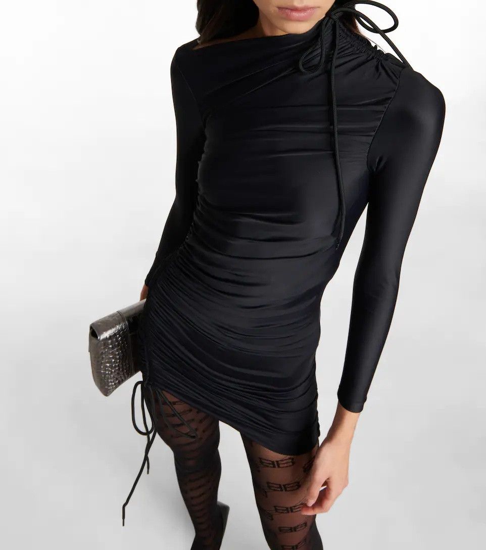Balenciaga o1y0625 Mini Dress in Black Size XS / US 0-2 / IT 36-38 - 4 Thumbnail